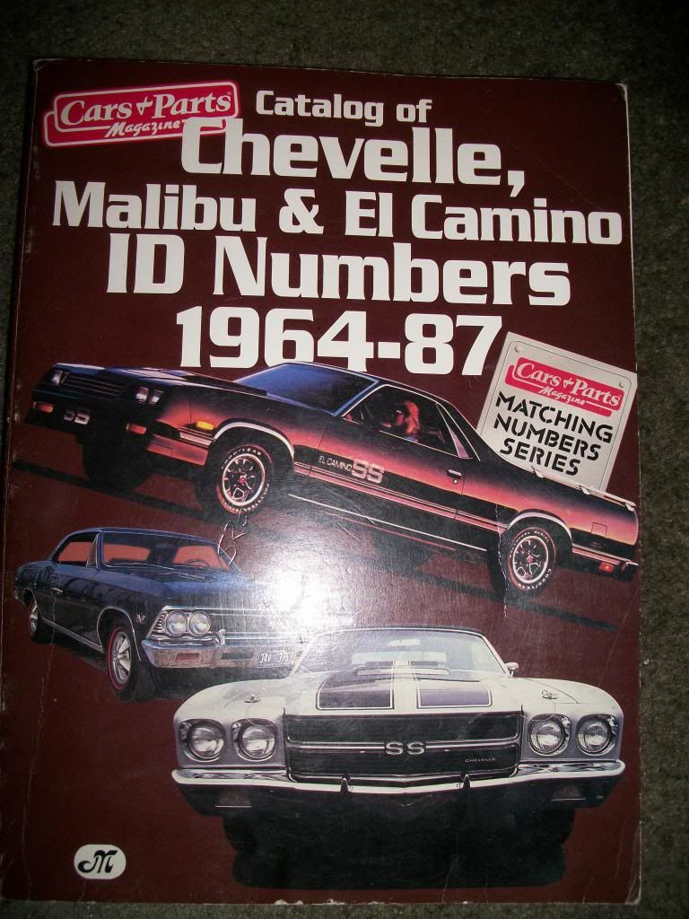 Catalog of chevelle, malibu & el camino id numbers 196487 El Camino